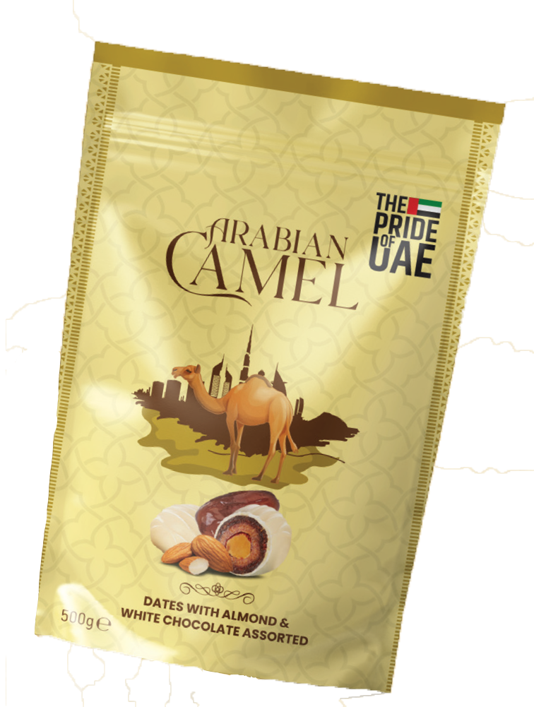 ARABIAN CAMEL DATES WITH ALMOND & WHITE CHOCOLATE